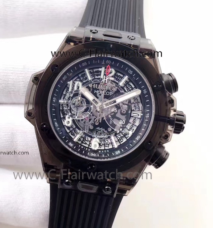 Hublot Big Bang Black Sapphire Replica / Hublot Transparent Watc